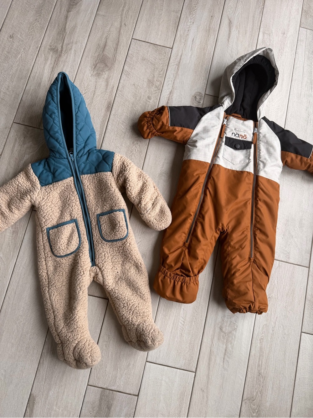 Nano Tan snowsuit & teddy one piece winter suit 9 months